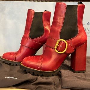 Prada high heel booties size 38.
